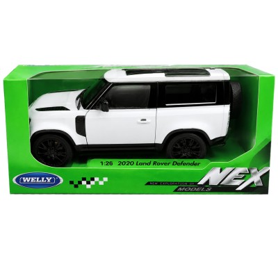 Колекційна модель автомобіля Welly Land Rover Defender 2020, 1:26, біла