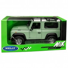Колекційна модель автомобіля Welly Land Rover Defender 1:24, світло-зелена