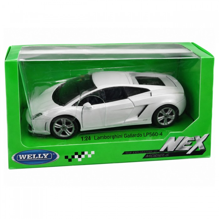 Колекційна модель автомобіля Lamborghini Gallardo LP560-4, біла, 1:24, Welly