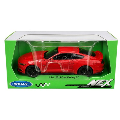 Колекційна модель автомобіля 2015 Ford Mustang GT 1:24 Welly, червона