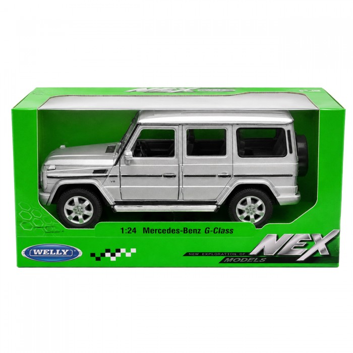 Колекційна модель автомобіля Mercedes-Benz G-Class 1:24 Welly, срібляста