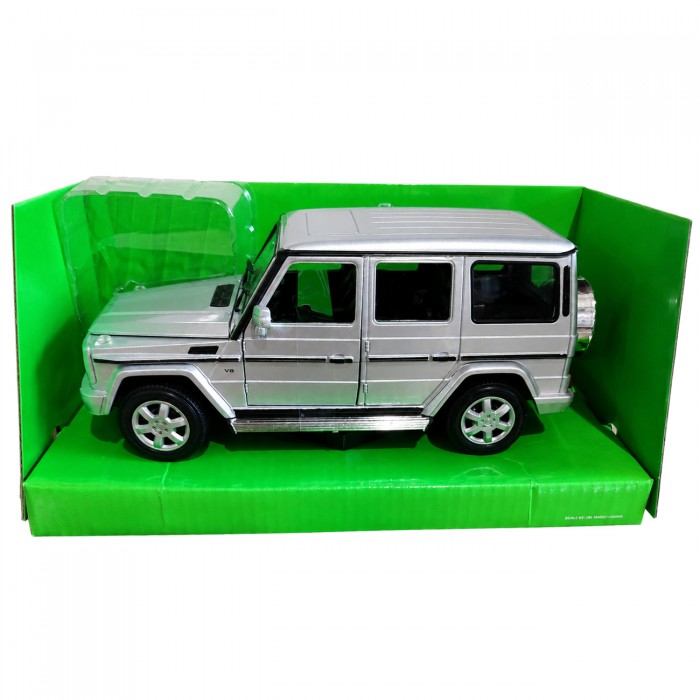 Колекційна модель автомобіля Mercedes-Benz G-Class 1:24 Welly, срібляста