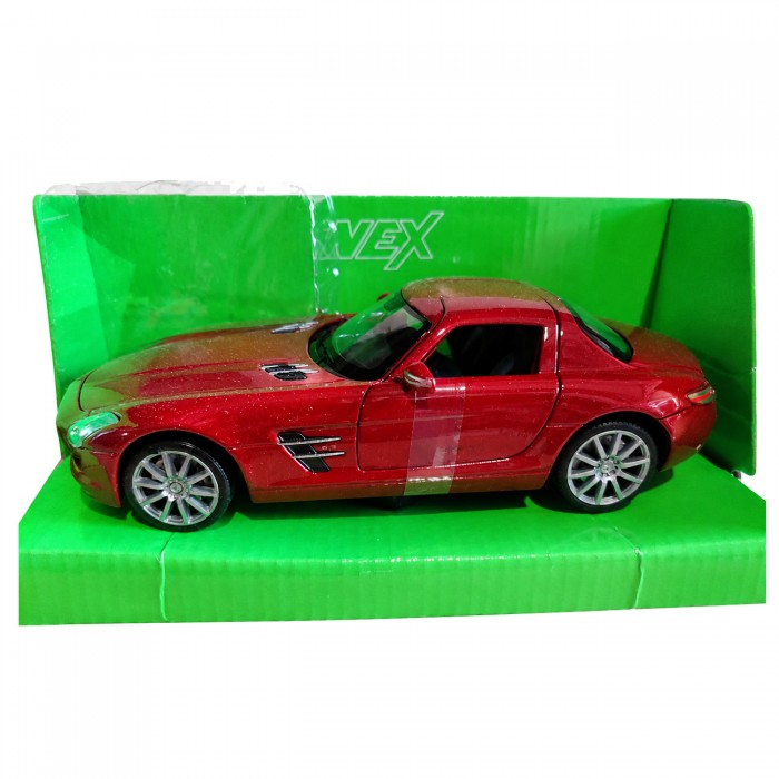 Колекційна модель автомобіля Mercedes-Benz SLS AMG 1:24 Welly, червона