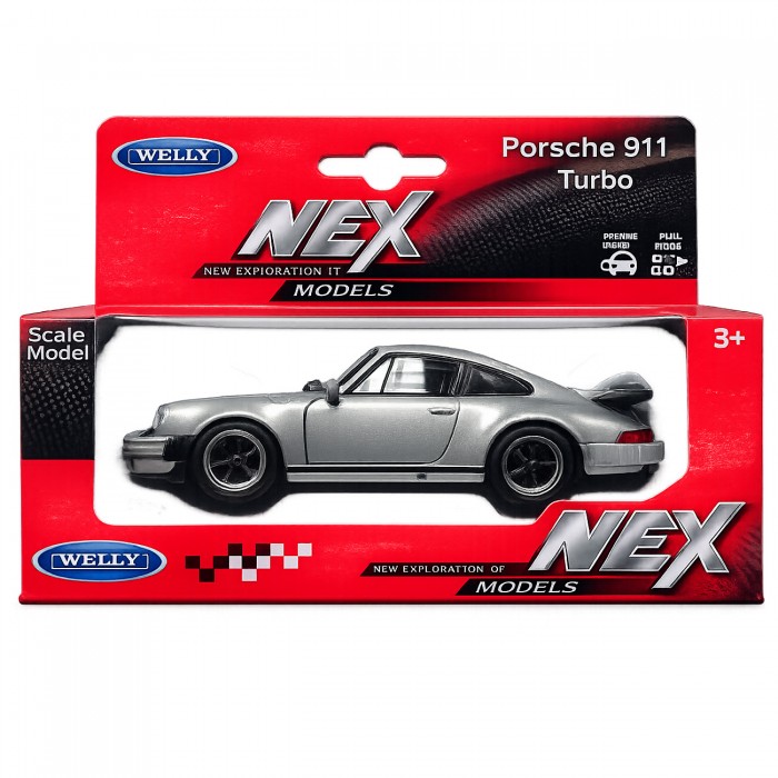 Колекційна модель автомобіля Porsche 911 Turbo Welly NEX у коробці