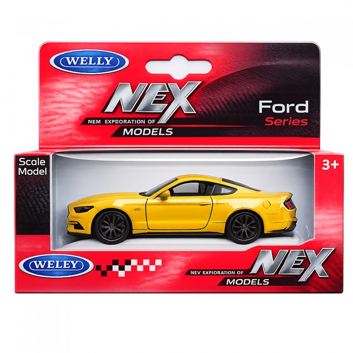 Колекційна модель автомобіля Ford Mustang Welly NEX у коробці