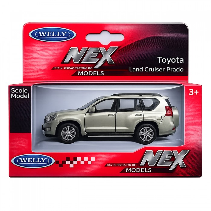 Колекційна модель автомобіля Toyota Land Cruiser Prado Welly NEX у коробці