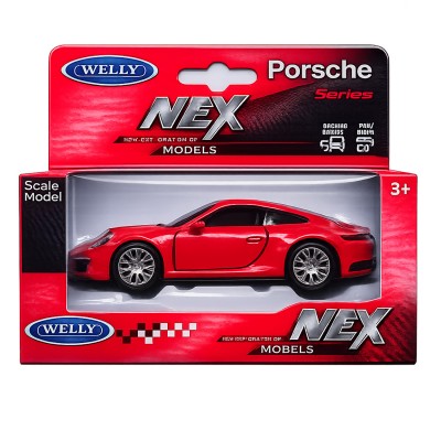 Колекційна модель автомобіля Porsche 911 Welly NEX у коробці