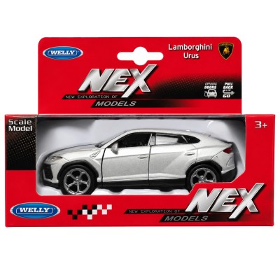 Колекційна машинка Welly NEX Lamborghini Urus, срібляста
