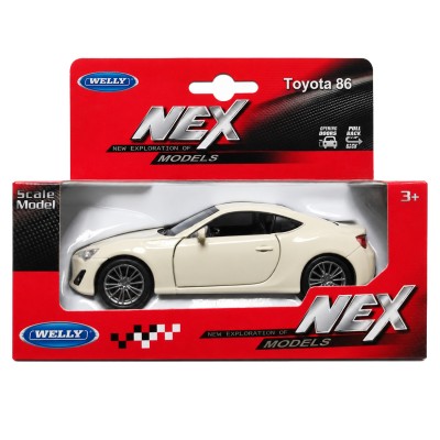 Колекційна машинка Welly NEX Toyota 86, кремова