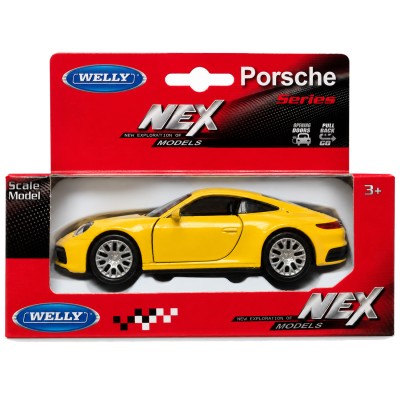 Колекційна машинка Welly NEX Porsche Series, жовта
