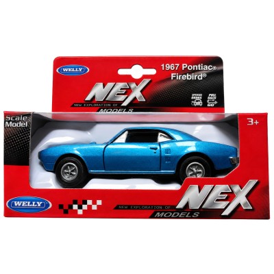 Колекційна машинка Welly NEX 1967 Pontiac Firebird, синя