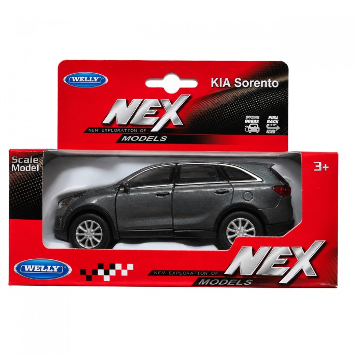 Колекційна машинка Welly NEX KIA Sorento, сіра