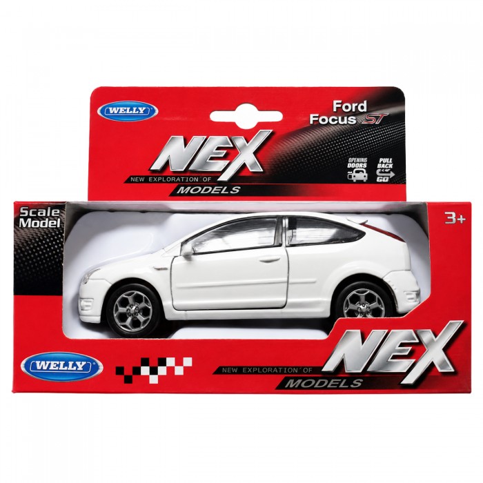 Колекційна машинка Welly NEX Ford Focus ST, біла