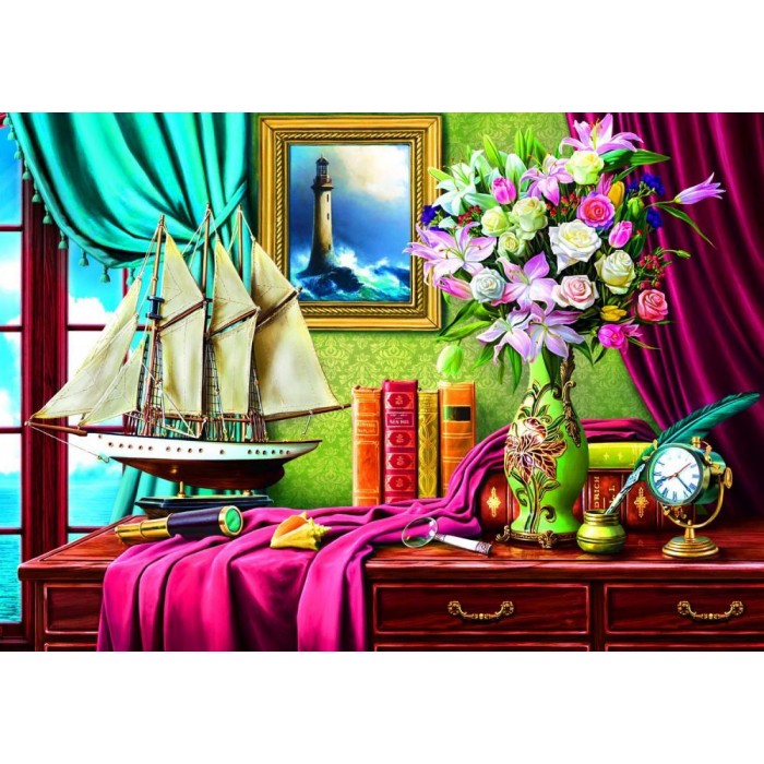 Пазли Trefl 4000 деталей: Стіл дослідника., 15%скидка ( невеличкий дефект коробки)