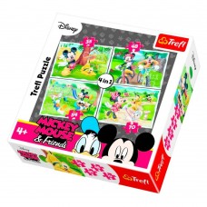 Пазл Trefl 4 в 1 Міккі Маус. Розваги в парку