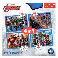 Пазлы Trefl 4 в 1 Хоробрі месники
