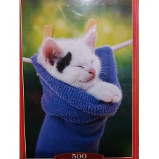 Castorland, Кошеня в шкарпетці., 500ел.