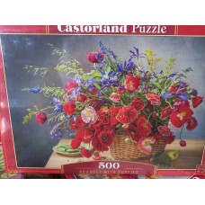 Castorland, Букет маків в кошику, 500ел.