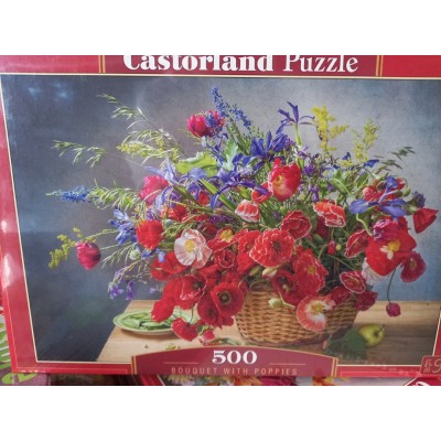 Castorland, Букет маків в кошику, 500ел.