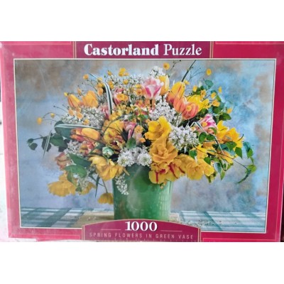 Castorland - Весняні квіти в зеленій вазі, 1000ел