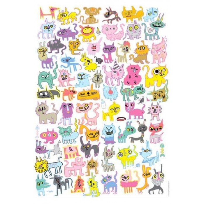 Heye - Коти-карлючки. Джон Бургерман (Dooblecat. Jon Burgerman), 1000 ел