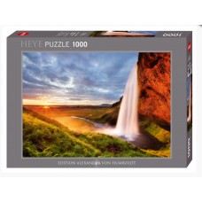 Heye - О. Гумбольдт: Водоспад Сельяландсфосс (А. Humholdt: Seljalandsfoss waterfall), 1000 ел.