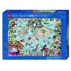 Heye - Арт Мапи: Дивакуватий світ (Map Art: Quirky World), 2000 ел.