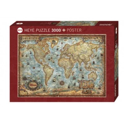 Heye - Антична мапа світу (The World), 3000 ел.